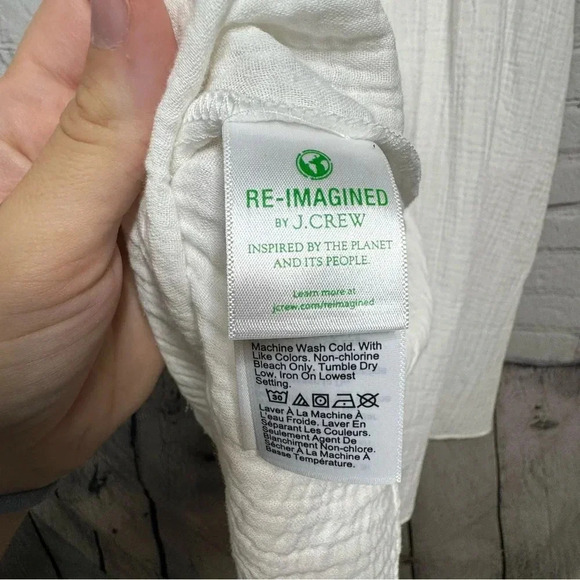 NWT J. Crew Scoop Neck Cotton Midi Dress Soft Gauze White Size Small - Picture 10 of 12